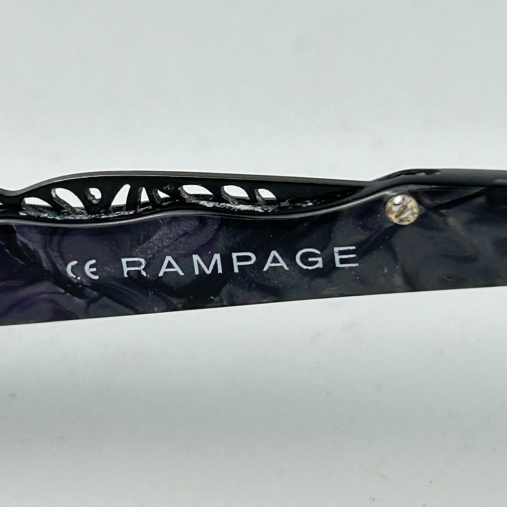Rampage R 181‎ Unisex Eyeglasses Black & Purple Plastic Full Rim 51-17-135 mm - Picture 7 of 8